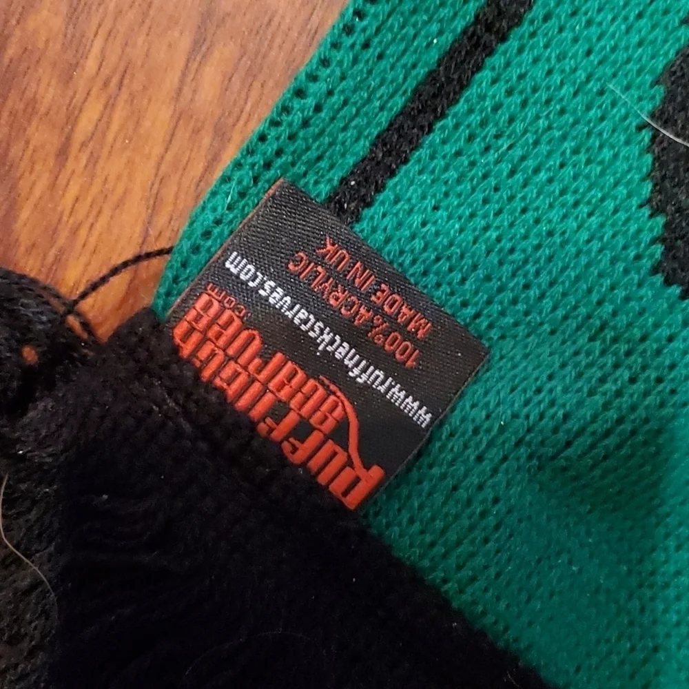 Connally Cougars scarf green black rough neck scarfs